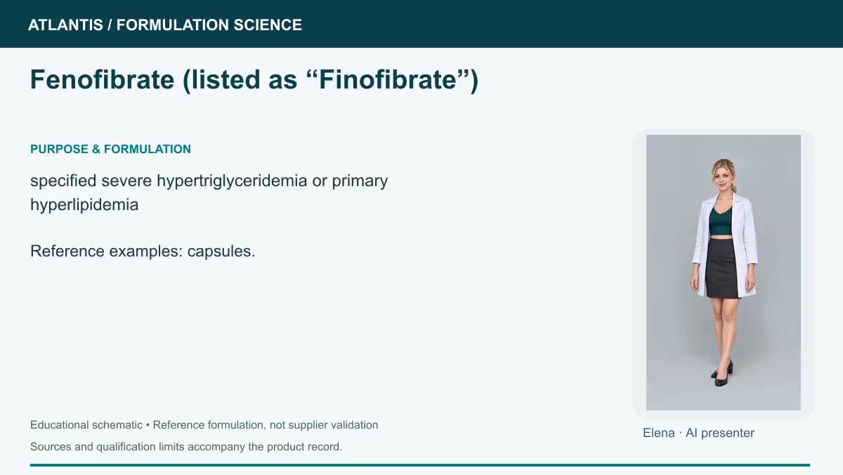 Fenofibrate (listed as “Finofibrate”) explainer preview